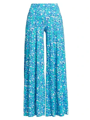 Skyla Printed Jersey Wide-Leg Pants