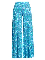 Skyla Printed Jersey Wide-Leg Pants