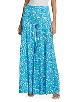 Skyla Printed Jersey Wide-Leg Pants