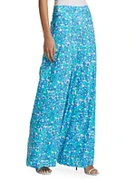 Skyla Printed Jersey Wide-Leg Pants