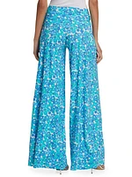 Skyla Printed Jersey Wide-Leg Pants