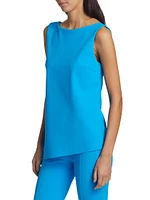 Vassia Open-Back Asymmetric Jersey Top