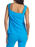 Vassia Open-Back Asymmetric Jersey Top