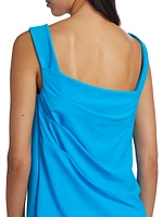 Vassia Open-Back Asymmetric Jersey Top