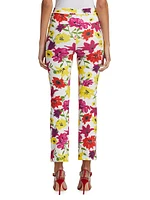 Nuccia Floral Stretch Crop Pants