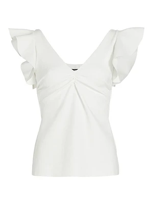 Walido Ruffled Compact Jersey Blouse