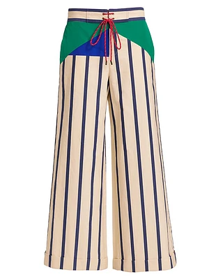 Harbor City Striped Wide-Leg Pants