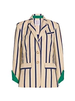 Port City Striped Blazer