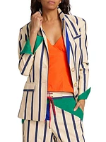 Port City Striped Blazer