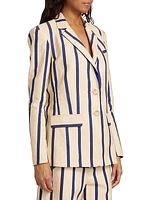 Port City Striped Blazer