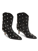 Maryann Leather Studded Booties