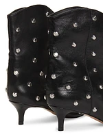 Maryann Leather Studded Booties