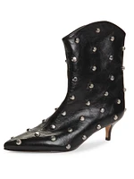 Maryann Leather Studded Booties