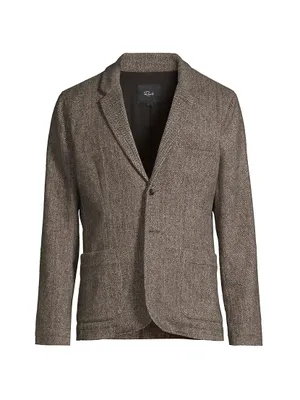 Reynard Wool-Blend Tweed Two-Button Blazer