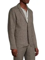 Reynard Wool-Blend Tweed Two-Button Blazer