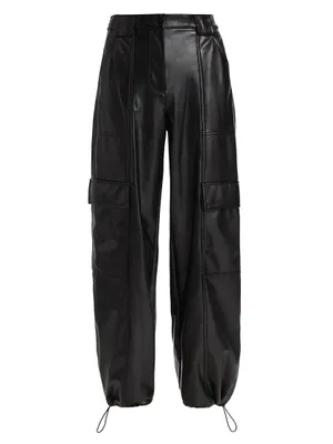 Sofia Vegan Leather Cargo Pants