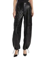Sofia Vegan Leather Cargo Pants