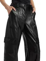 Sofia Vegan Leather Cargo Pants