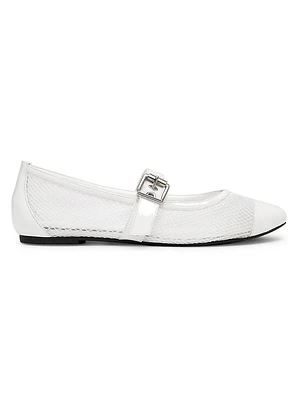 Hanna Mesh Mary Jane Ballet Flats