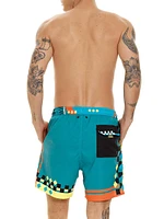 Diving Into Dreams Joe Checked Swim Trunks