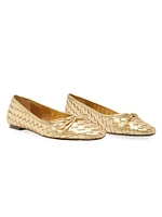 Arissa Metallic Leather Flats