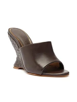 April 109MM Leather Wedge Sandals