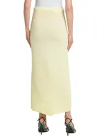 Knit Cotton-Blend Maxi Skirt