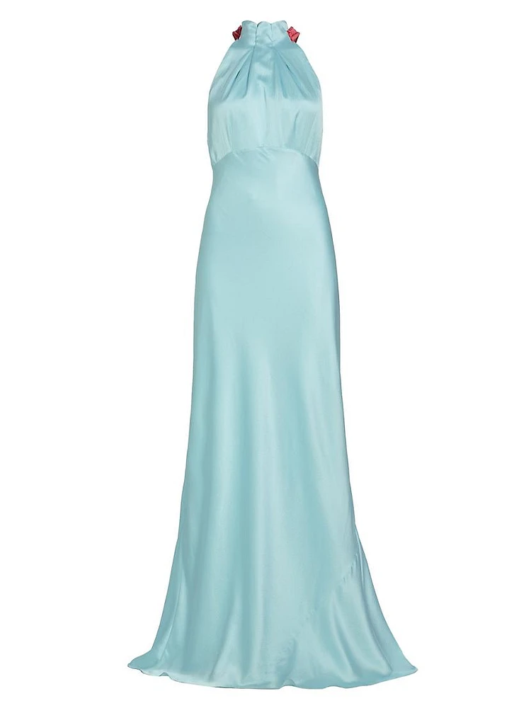 Michelle Silk Halterneck Gown