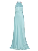 Michelle Silk Halterneck Gown