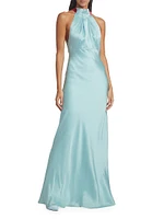 Michelle Silk Halterneck Gown