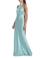 Michelle Silk Halterneck Gown