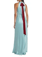 Michelle Silk Halterneck Gown