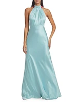 Michelle Silk Halterneck Gown