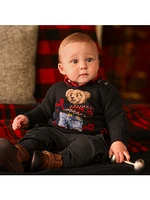 Baby Boy's Holiday Polo Bear Sweater