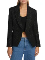 Chelsea Metallic Tweed Blazer