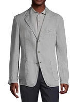 Rizzo Linen Three-Button Blazer