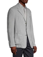 Rizzo Linen Three-Button Blazer