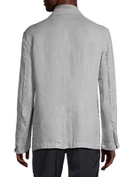 Rizzo Linen Three-Button Blazer