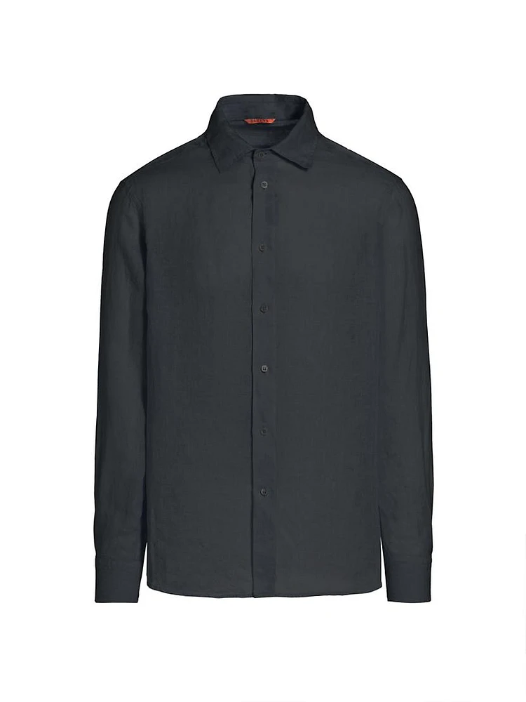 Surian Linen Button-Front Shirt