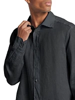 Surian Linen Button-Front Shirt