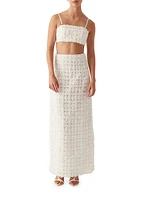 Quintette Textured Midi-Skirt