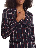 Check Tweed Single-Breasted Jacket