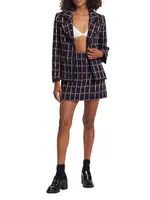 Check Tweed Single-Breasted Jacket