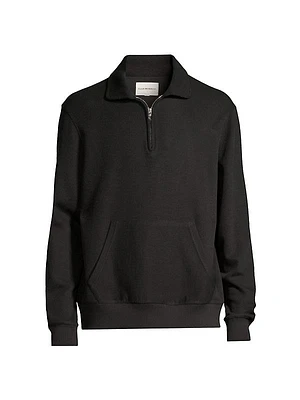 Ribbed Quarter-Zip Sweater