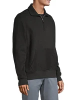 Ribbed Quarter-Zip Sweater