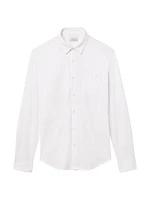 Cotton-Blend Button-Front Shirt