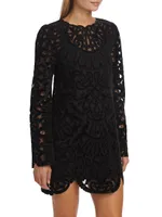 Dana Embroidered Velvet Dress