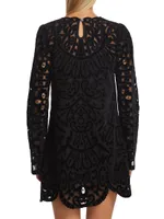 Dana Embroidered Velvet Dress