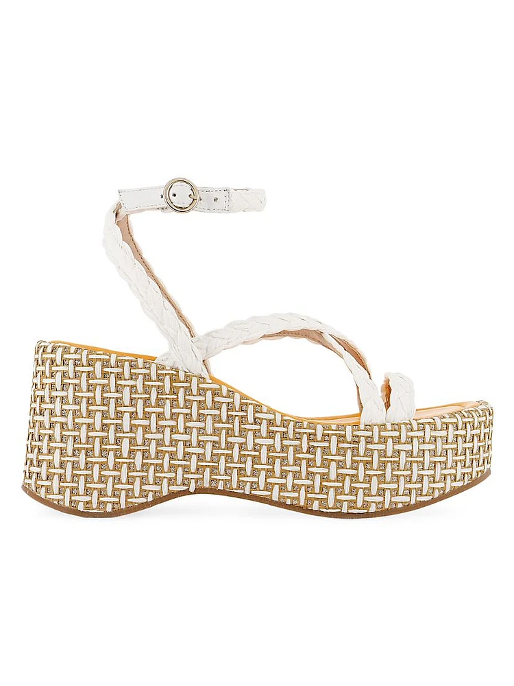 Miranda Flatform 90MM Raffia Sandals