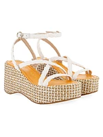 Miranda Flatform 90MM Raffia Sandals